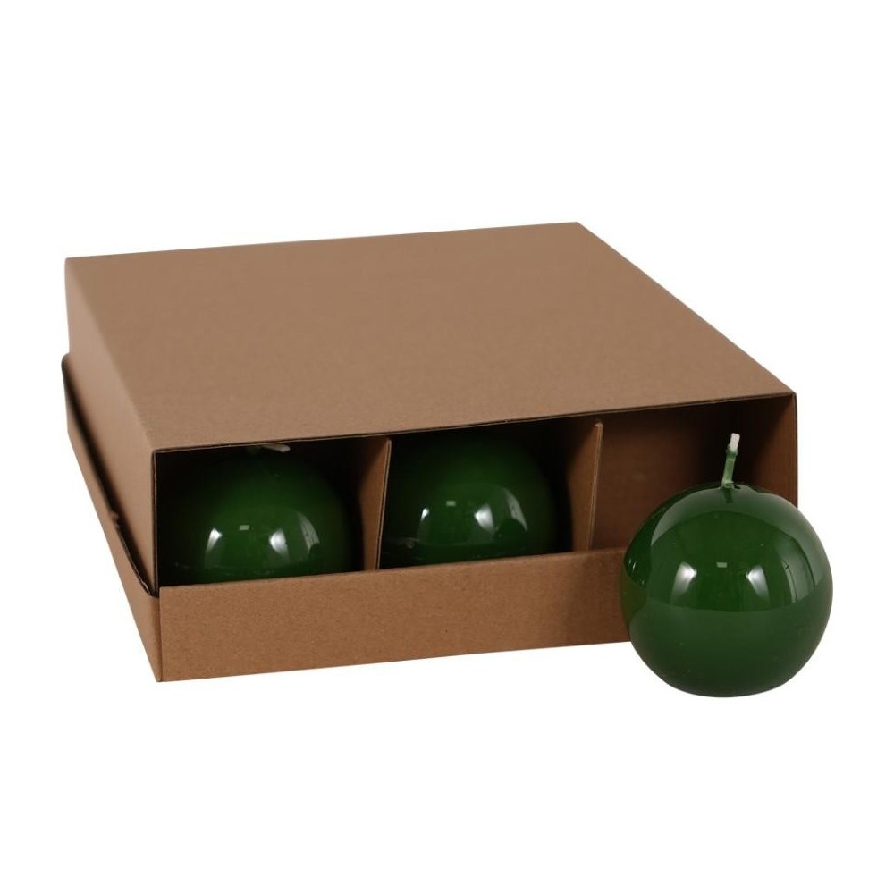 CANDELA SFERA LACCATA MM.50 VERDE SCURO